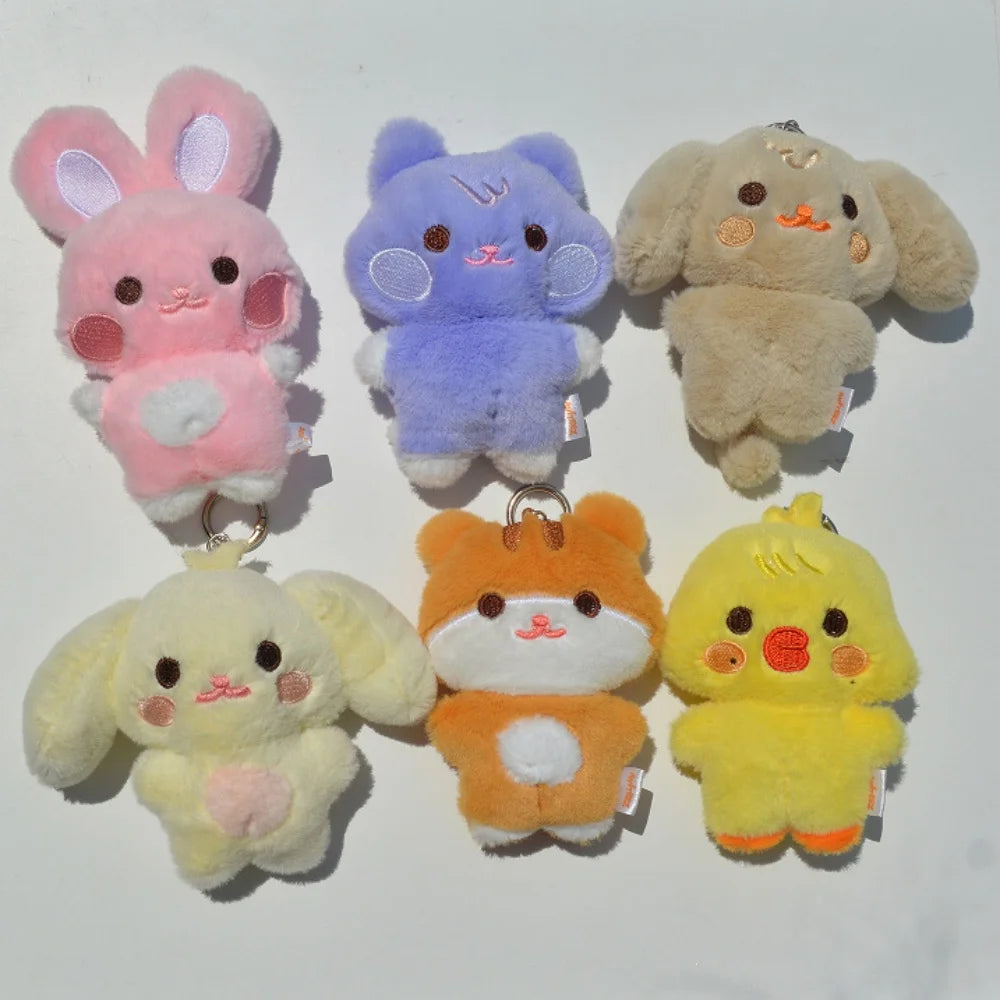 8pcs Kpop 10cm Ateez Aniteez Cute Plushies Keychain Hongjoong Seonghwa Yunho Yeosang San Mingi Wooyoung Keyring Bag Accessories