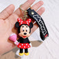 Mickey Minnie PVC Keychain Doll Action Figural Couple Car Key Chain Pendant Hanging Ornaments Wedding Gifts