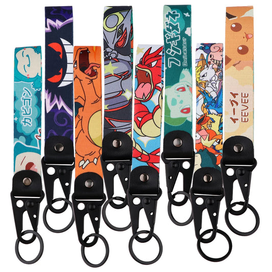 Cute Gengar Key Chain Anime Game Lanyard Key Ring For Motorcycles Cars Backpack Chaveiro Fashion Jewelry Accessories Kids Gifts