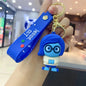 Anime Inside Out Figure Keychains Cute Cartoon Character Schoolbag Pendant Soft Glue Doll Bag Charm Keyring Jewelry Kids Toys