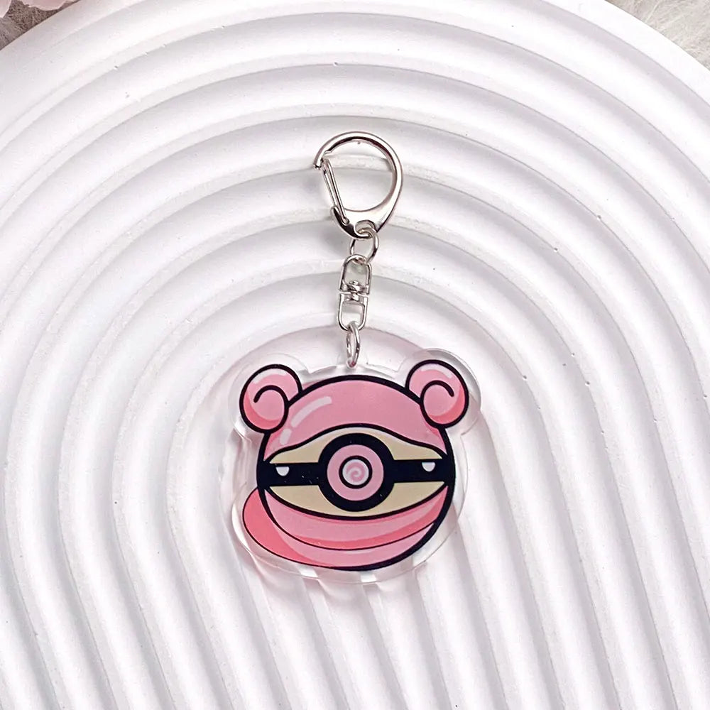 1/20PCS Pokémon Characters Pikachu Bulbasaur Acrylic Keychain Bag Charms Accessories Backpack Pendant Key Holder Friend Gifts