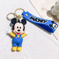 Disney PVC Figure Mickey and Minnie Mouse Keychains Creative Gift Car Metal Key Chain Accessories Gift for Friend