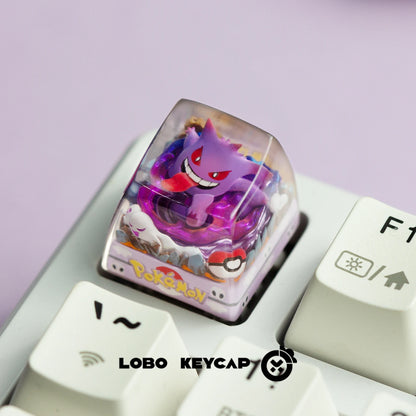 Pokemon Pikachu Transparent Esc Keycap Keyboard Accessories Anime Cute Resin Shrink Drip Glue handmade Keycaps Anime Fans Gift