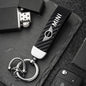 1PC Simple PU Leather Keychain Women Men Car Key Ring Chain For MINI Cooper R56 F56 R50 JCW Cabrio Aceman Countryman Coupe WORKS