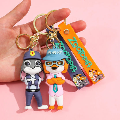 New Anime Zootopia 2 Figure Cute PVC Doll Car Key Ring Accessories Bag Pendant Charm Perfect Christmas Gift for Her