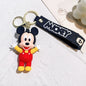Disney PVC Figure Mickey and Minnie Mouse Keychains Creative Gift Car Metal Key Chain Accessories Gift for Friend