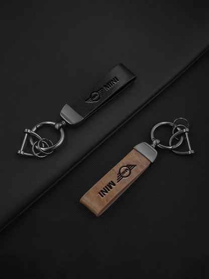 Car Hot Stamping Badge Keychain Zinc Alloy Keyring Accessories For MINI Cooper JCW WORKS R55 R56 F55 F56 R57 R58 R59 R60 R61