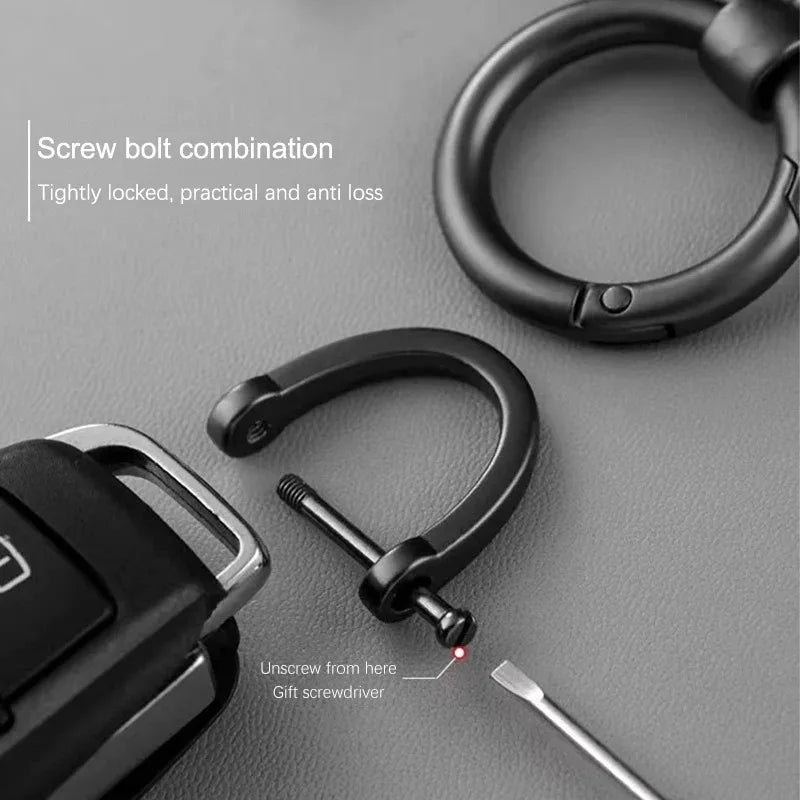 1PC Simple PU Leather Keychain Women Men Car Key Ring Chain For MINI Cooper R56 F56 R50 JCW Cabrio Aceman Countryman Coupe WORKS