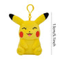 Anime Pokemon Kawaii Pikachu Keychain Eevee Mew Bulbasaur Charmander Snorlax Psyduck Stuffed Toy Cute Plush Keyring Doll Pendant