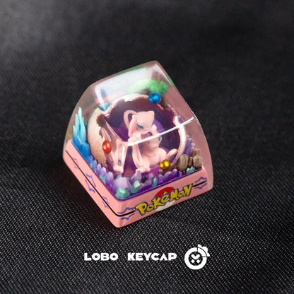 Pokemon Pikachu Transparent Esc Keycap Keyboard Accessories Anime Cute Resin Shrink Drip Glue handmade Keycaps Anime Fans Gift