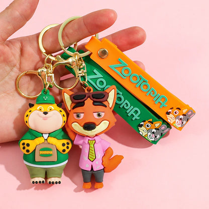 New Anime Zootopia 2 Figure Cute PVC Doll Car Key Ring Accessories Bag Pendant Charm Perfect Christmas Gift for Her