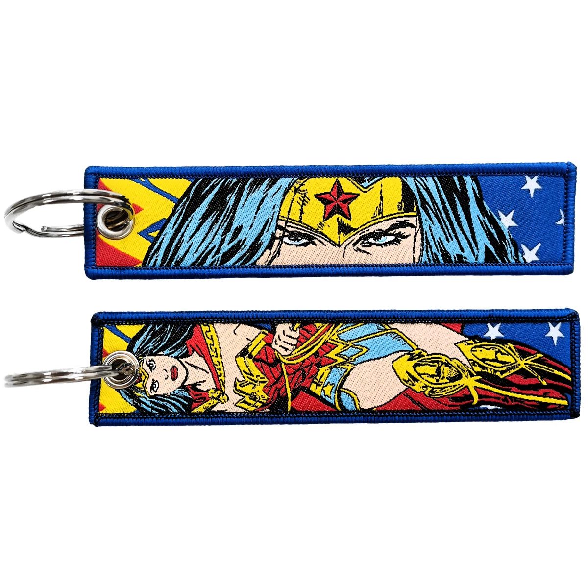 Embroidery Cool Keychain Motorcycles Cars Chaveiro American comics Manga Series Holder Pendant Portable Key Lanyard Accessories