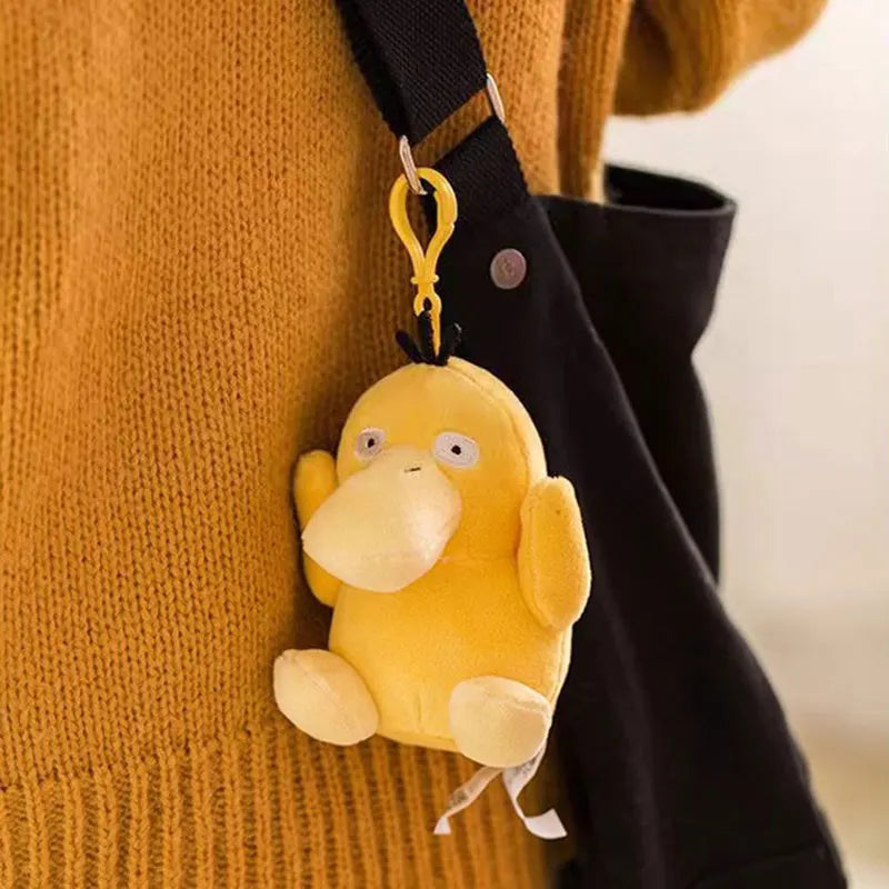 Anime Pokemon Kawaii Pikachu Keychain Eevee Mew Bulbasaur Charmander Snorlax Psyduck Stuffed Toy Cute Plush Keyring Doll Pendant