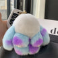 Plush Dolls Rabbit Fur Keychain Bags Pendant Bag Charm Bunny Keychain Cute Fuffy Alloy Ring Plush Rabbit Key Ring Kids Gift