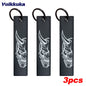 1Pc/2Pcs/3Pcs Set Sale Midnight Club Oni Mask Both Sides Embroidery Patterns Funny Tag Keychain Motorcycle Wholesale