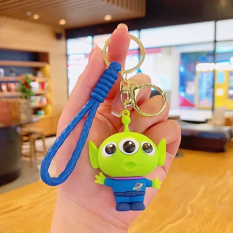 Toy Story Three-Eyed Alien Cartoon Keychain – Cute Bag Charm, Car Pendant & Gift for Girls