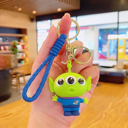 Toy Story Three-Eyed Alien Cartoon Keychain – Cute Bag Charm, Car Pendant & Gift for Girls