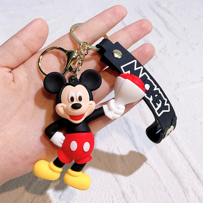 Mickey Minnie PVC Keychain Doll Action Figural Couple Car Key Chain Pendant Hanging Ornaments Wedding Gifts