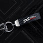 1PCS Car Keychain New JCW Logo For Mini Cooper S F54 F55 F56 F57 R58 R59 Widget Ornaments Metal Carbon Fiber Leather Key Chain