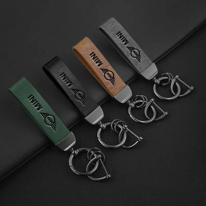 Car Hot Stamping Badge Keychain Zinc Alloy Keyring Accessories For MINI Cooper JCW WORKS R55 R56 F55 F56 R57 R58 R59 R60 R61