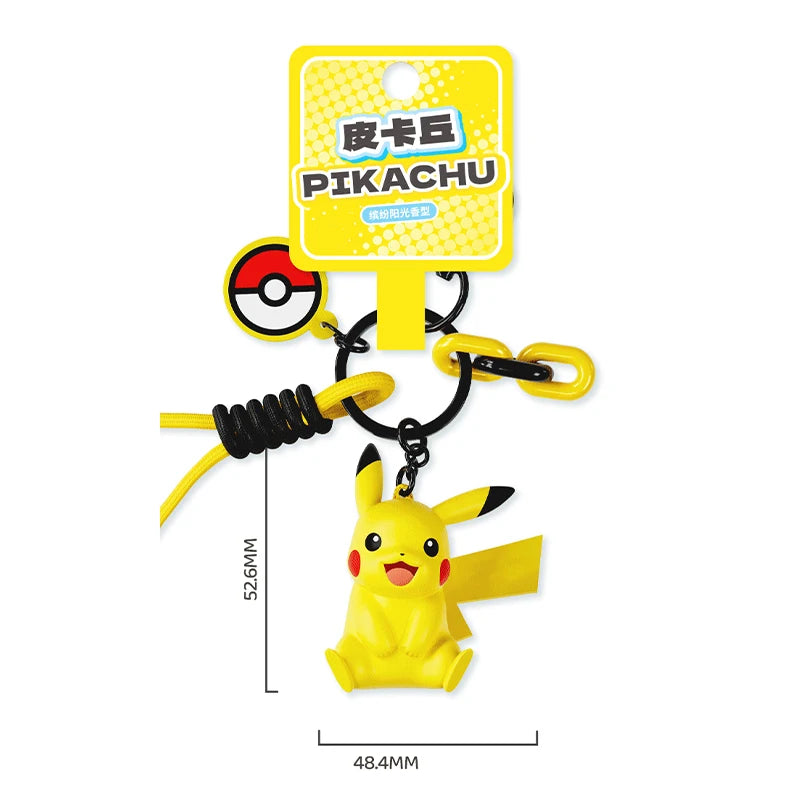 Poké Mon Aromatherapy Keychain Pikachu GENGAR SPRIGATITO SYLVEON FUECOCO QUAXLY Doll Handmade Pendant Children's Toy Gift