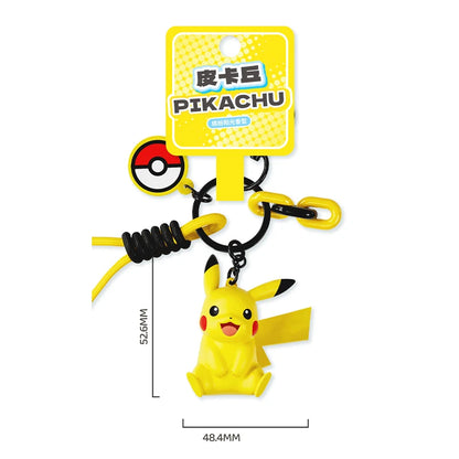 Poké Mon Aromatherapy Keychain Pikachu GENGAR SPRIGATITO SYLVEON FUECOCO QUAXLY Doll Handmade Pendant Children's Toy Gift