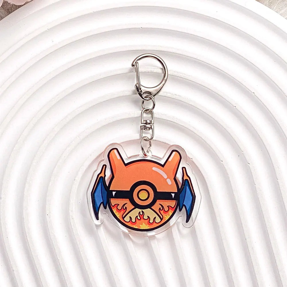 1/20PCS Pokémon Characters Pikachu Bulbasaur Acrylic Keychain Bag Charms Accessories Backpack Pendant Key Holder Friend Gifts