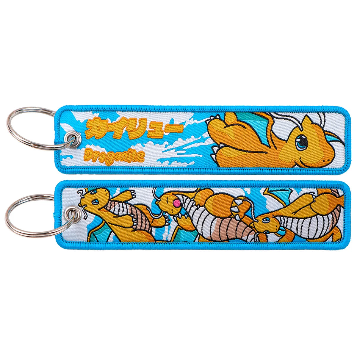 Pokémon Anime Elf Monsters Keychain for Cars Backpack Key Holders Embroidery Keyrings Key Tag Jet Tag Accessories Gifts