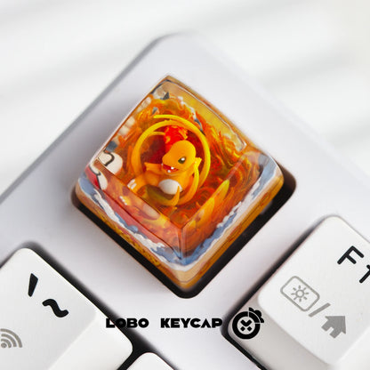 Pokemon Pikachu Transparent Esc Keycap Keyboard Accessories Anime Cute Resin Shrink Drip Glue handmade Keycaps Anime Fans Gift