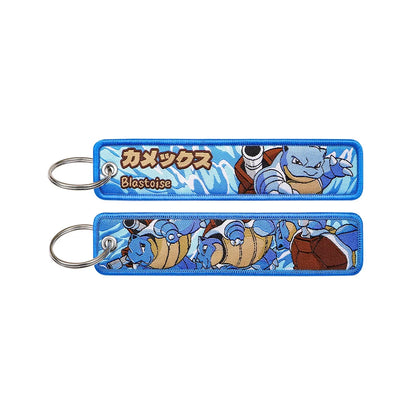 Pokémon Anime Elf Monsters Keychain for Cars Backpack Key Holders Embroidery Keyrings Key Tag Jet Tag Accessories Gifts