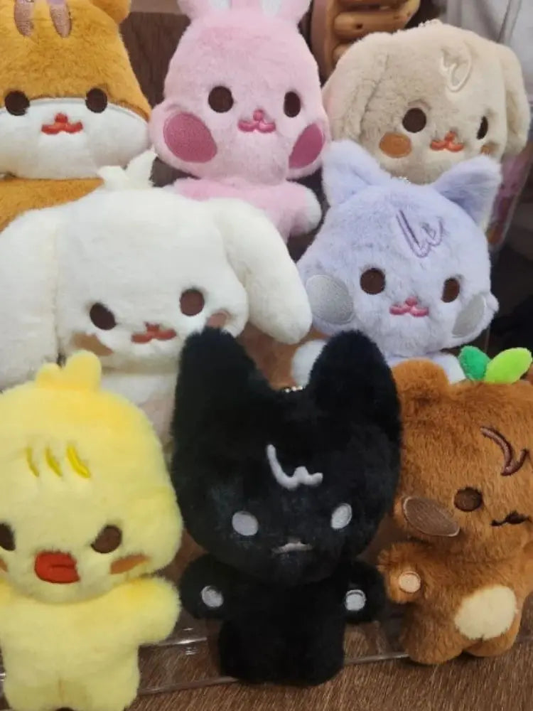 8pcs Kpop 10cm Ateez Aniteez Cute Plushies Keychain Hongjoong Seonghwa Yunho Yeosang San Mingi Wooyoung Keyring Bag Accessories