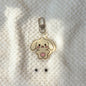 2pcs Kpop Ateez Aniteez Cartoon Character Plush Pendant with Acrylic Keychain Keyring San Bag Accessories Fans Gift Collection