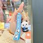 Cute Hold Bamboo Panda Keychain Silicone Giant Panda Schoolbag Doll Pendant Car Keyring Accessories Ornaments Small Gift