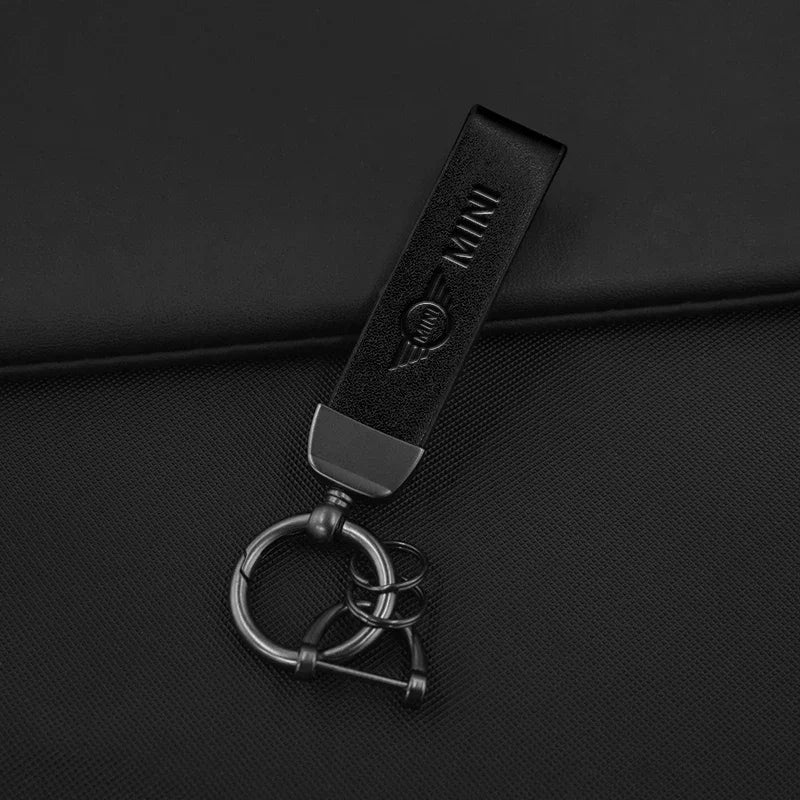 Car Hot Stamping Badge Keychain Zinc Alloy Keyring Accessories For MINI Cooper JCW WORKS R55 R56 F55 F56 R57 R58 R59 R60 R61