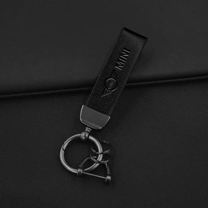 Car Hot Stamping Badge Keychain Zinc Alloy Keyring Accessories For MINI Cooper JCW WORKS R55 R56 F55 F56 R57 R58 R59 R60 R61