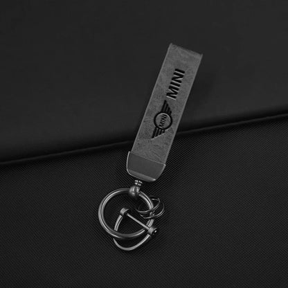 Car Hot Stamping Badge Keychain Zinc Alloy Keyring Accessories For MINI Cooper JCW WORKS R55 R56 F55 F56 R57 R58 R59 R60 R61