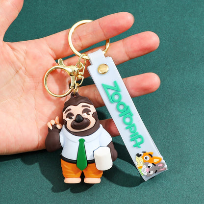 New Anime Zootopia 2 Figure Cute PVC Doll Car Key Ring Accessories Bag Pendant Charm Perfect Christmas Gift for Her