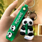 Cute Hold Bamboo Panda Keychain Silicone Giant Panda Schoolbag Doll Pendant Car Keyring Accessories Ornaments Small Gift