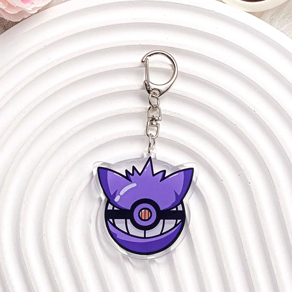 1/20PCS Pokémon Characters Pikachu Bulbasaur Acrylic Keychain Bag Charms Accessories Backpack Pendant Key Holder Friend Gifts
