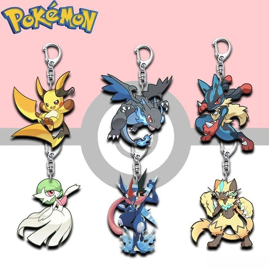Pokemon Acrylic Keychain Charizard Greninja Lucario Gardevoir Luxray Cute Character Backpack Acrylic Pendant Anime Peipheral Toy