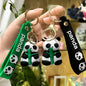 Cute Hold Bamboo Panda Keychain Silicone Giant Panda Schoolbag Doll Pendant Car Keyring Accessories Ornaments Small Gift