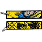 Embroidery Cool Keychain Motorcycles Cars Chaveiro American comics Manga Series Holder Pendant Portable Key Lanyard Accessories