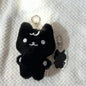 2pcs Kpop Ateez Aniteez Cartoon Character Plush Pendant with Acrylic Keychain Keyring San Bag Accessories Fans Gift Collection