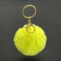 Fluffy Ball Pendant Keychain Artificial Fur Pompom Cute Candy Colors Keyring Charms Jewelry Key Chain Ring for Women Bag Gift