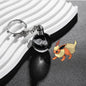 Pokemon Crystal Ball 3D Pikachu Mewtwo Mew Gengar keychain Pokeball Crystal Pokemon Glass Ball Figure Birthday Gift