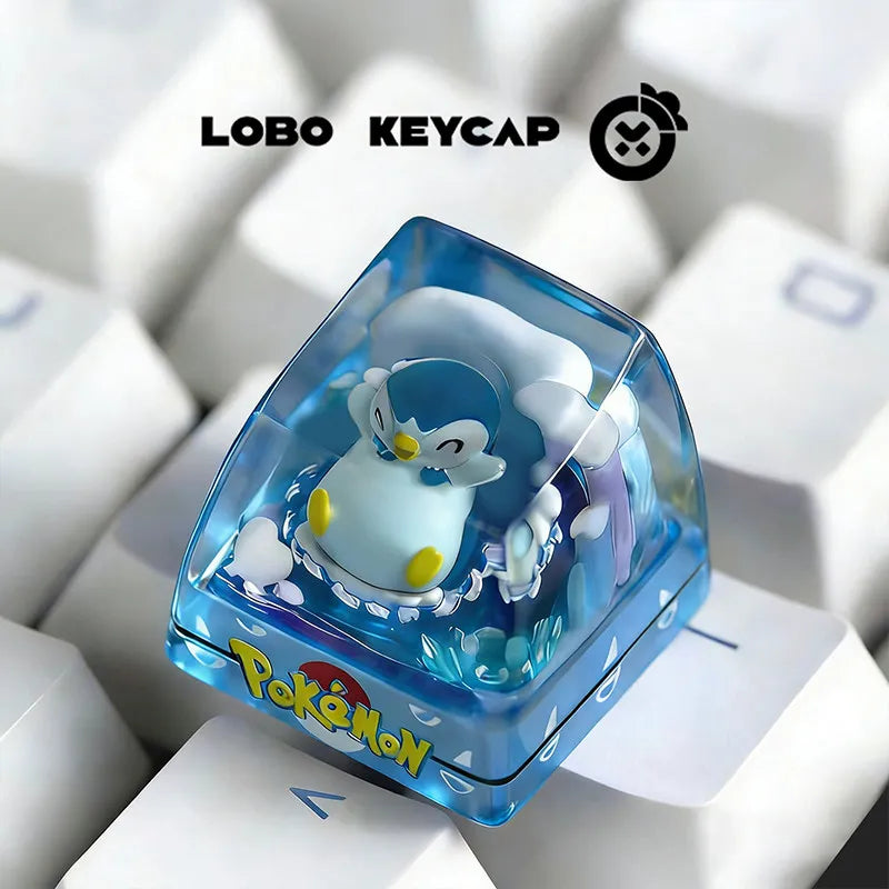 Pokemon Pikachu Transparent Esc Keycap Keyboard Accessories Anime Cute Resin Shrink Drip Glue handmade Keycaps Anime Fans Gift