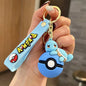 Cute Pokemon Pokeball Keychain Pikachu Eevee Charmander Bulbasaur Psyduck Squirtle 3D PVC Figure Key Ring Bag Pendant Anime Gift
