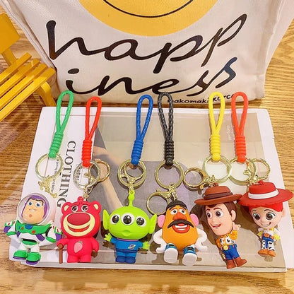 Toy Story Three-Eyed Alien Cartoon Keychain – Cute Bag Charm, Car Pendant & Gift for Girls