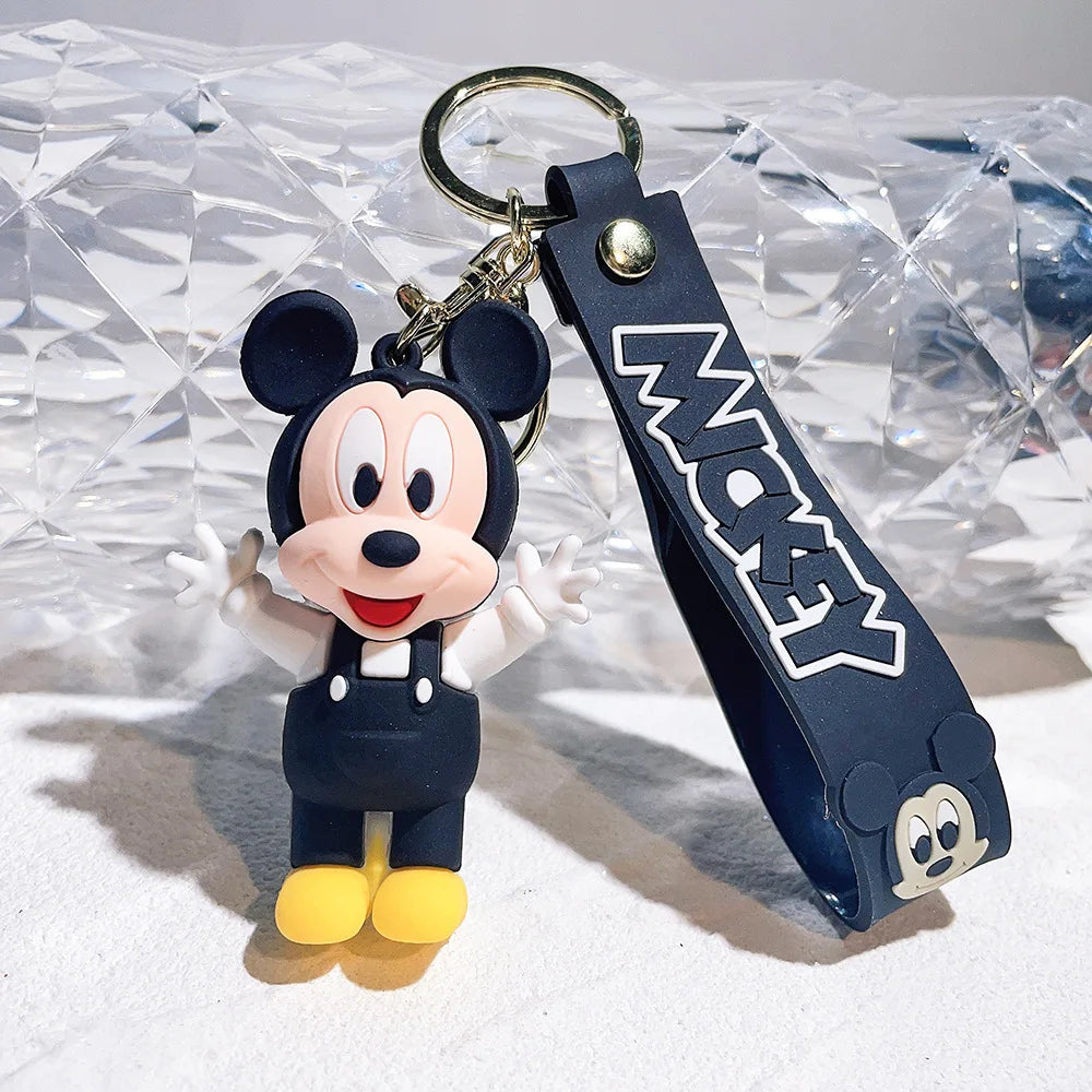 Mickey Minnie PVC Keychain Doll Action Figural Couple Car Key Chain Pendant Hanging Ornaments Wedding Gifts